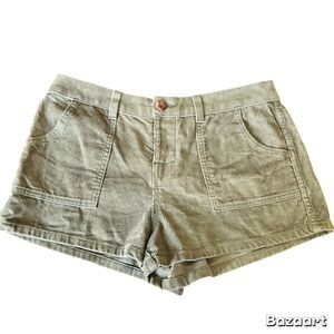 Birdwell Classic Corduroy Shorts Size 6 Olive Green 100% Cotton Outdoor Britches